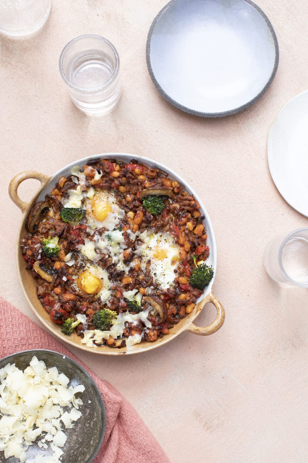 Spicy Baked Eggs, Beef and Beans - daveynutrition