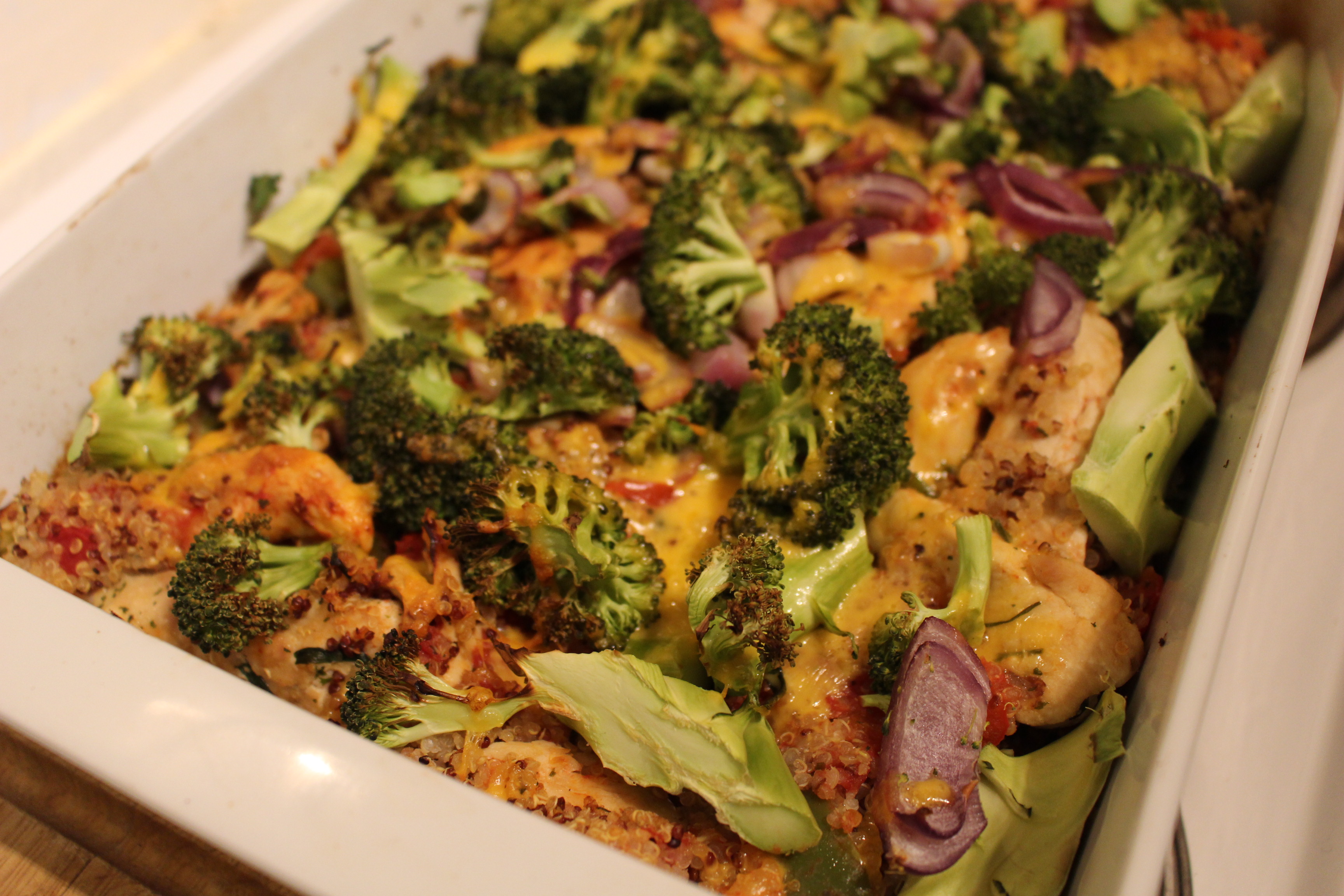 Chicken Broccoli Quinoa Bake - daveynutrition