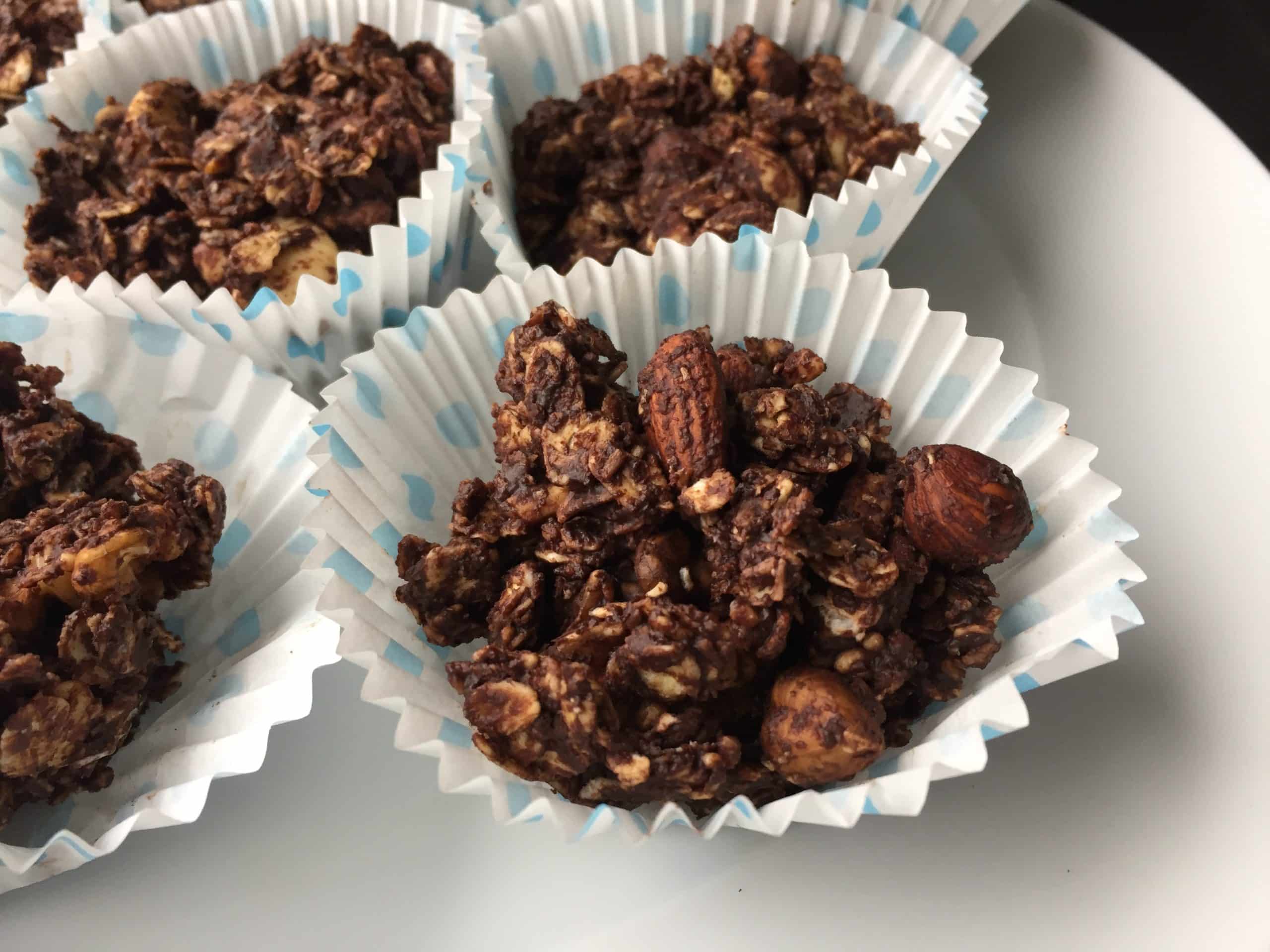 Mini Toasted Chocolate Nut Clusters - daveynutrition